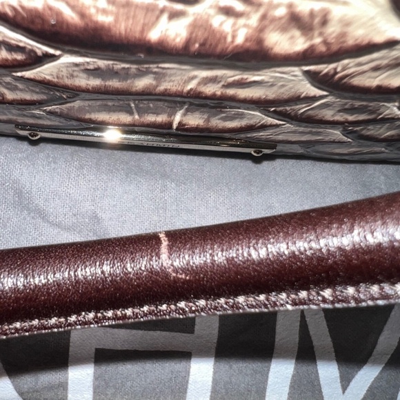 Brahmin Priscilla Pearl Dogwood Leather Satchel Handbag & Suri Wallet Rar - Picture 11 of 16